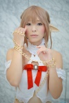 akitsu_honoka asuna_(sao) chains cosplay elf_ears halter_top sword_art_online rating:Safe score:0 user:nil!