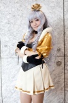 corset cosplay croptop flower glove idolmaster pleated_skirt riku_(ii) shijo_takane silver_hair skirt rating:Safe score:0 user:pixymisa