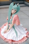 apron aqua_hair bad∞end∞night_(vocaloid) cosplay crinoline dress hatsune_miku maitako shawl twintails vocaloid rating:Safe score:1 user:pixymisa