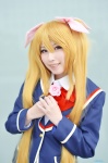 blazer blonde_hair blouse cosplay hairbows orin school_uniform tagme_character tagme_series twintails rating:Safe score:0 user:nil!