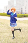 blazer blouse cosplay hoshizora_rin kneesocks love_live!_school_idol_project mitsuusagi orange_hair pantyhose pleated_skirt school_uniform sheer_legwear skirt rating:Questionable score:0 user:nil!