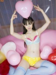 akiyama_rina bikini_top bra cleavage shorts swimsuit thighhighs rating:Safe score:3 user:nil!