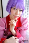 bakemonogatari blouse cosplay ichiko purple_hair school_uniform senjougahara_hitagi tie rating:Safe score:1 user:nil!