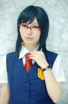ano_hi_mita_hana_no_namae_wo_bokutachi_wa_mada_shiranai blouse blue_hair cosplay glasses mumu school_uniform tie tsurumi_chiriko vest rating:Safe score:0 user:nil!