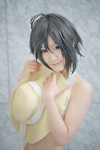 a-mi cosplay halter_top idolmaster_2 kikuchi_makoto silver_hair straw_hat rating:Safe score:0 user:nil!