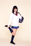 blouse bookbag iijima_akira kneesocks pleated_skirt school_uniform skirt sweater_vest rating:Safe score:0 user:nil!