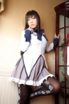 akemi_homura blouse cosplay hairband hanamura_misaki pantyhose pleated_skirt puella_magi_madoka_magica skirt rating:Safe score:0 user:nil!