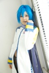blue_hair coat cosplay default_costume kaito kazato_kurenai microphone midriff scarf trousers vocaloid rating:Safe score:0 user:nil!