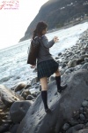 blouse bookbag cardigan kneesocks ocean pleated_skirt school_uniform skirt yume_kana rating:Safe score:0 user:nil!