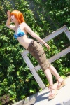 amanone_shun bikini_top cargo_shorts cosplay nami_(one_piece) one_piece orange_hair swimsuit rating:Safe score:1 user:nil!