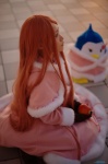 coat cosplay gloves hasui_yuuri mawaru_penguindrum orange_hair stuffed_animal takakura_himari rating:Safe score:0 user:nil!