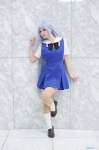 blue_hair cosplay grisaia_no_kajitsu jumper kazami_kazuki kneesocks pantyhose sailor_uniform school_uniform sheer_legwear yuzuki_aya_(ii) rating:Safe score:2 user:nil!