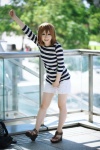 cosplay hirasawa_yui k-on! shiina_haru shorts tshirt twin_braids rating:Safe score:0 user:nil!