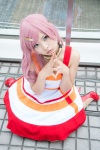 anemone cheri choker cosplay dress eureka_seven hairband pantyhose pink_hair sheer_legwear rating:Safe score:0 user:pixymisa