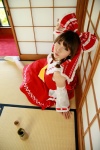 blouse cosplay detached_sleeves hairbow hakurei_reimu higurashi_rin miko skirt touhou rating:Safe score:1 user:Beako