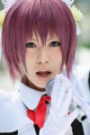 ahoge apron cosplay crosscrossplay crossplay dress gloves hairband kazamiya_kuro maid maid_uniform microphone ohtsuki_amo purple_hair shounen_maid_kuro-kun rating:Safe score:0 user:nil!