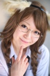 animal_ears blouse cat_ears cosplay glasses madoka neko_no_sakaue shiki tie twin_braids rating:Safe score:0 user:nil!