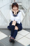 cosplay kneesocks mashiro_yuki original pleated_skirt sailor_uniform school_uniform skirt tie rating:Safe score:0 user:nil!