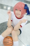 basketball bike_shorts cosplay gym_shorts gym_uniform hairbow minato_tomoka pantyhose pink_hair ro-kyu-bu! rui_(ii) shorts socks rating:Safe score:0 user:pixymisa