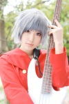 bass blazer cosplay miniskirt nagato_yuki saya silver_hair skirt suzumiya_haruhi_no_tomadoi suzumiya_haruhi_no_yuuutsu rating:Safe score:0 user:nil!