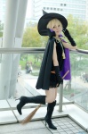blonde_hair boots broom cape cosplay dress gloves hachimaru sugar_sugar_rune vanilla_mieux witch_hat rating:Safe score:1 user:nil!