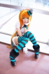 blouse cosplay gloves hatsune_miku iori multi-colored_hair shorts thighhighs top_hat twintails vocaloid rating:Safe score:3 user:nil!