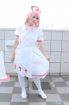 apron chunky cosplay crosscrossplay haito nurse nurse_cap nurse_uniform pink_hair princess_princess yukata_mikoto rating:Safe score:0 user:nil!