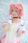 aya bows choker cosplay dress gloves hairbow kaname_madoka pink_hair puella_magi_madoka_magica twintails rating:Safe score:1 user:nil!