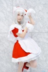 animal_ears apron boots cat_ears cosplay dress paw_gloves santa_costume stocking_cap tagme_character tagme_series white_hair you_(ii) rating:Safe score:1 user:nil!