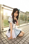 akb48 blouse cosplay hairbow kashiwagi_yuki_(cosplay) kii_anzu pleated_skirt school_uniform skirt tie tiered_skirt twintails vest rating:Safe score:0 user:pixymisa