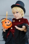 blazer blonde_hair cosplay crossplay furukawa_hinata kagamine_len pumpkin shawl top_hat trick_and_treat_(vocaloid) vocaloid wand rating:Safe score:0 user:nil!