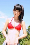 beach bikini_top cleavage denim kashiwagi_yuki ponytail shorts swimsuit ys_web_364 rating:Safe score:0 user:nil!