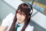 blouse cosplay glasses hairband hanada_buchi makinami_mari_illustrious neon_genesis_evangelion rebuild_of_evangelion tie twintails rating:Safe score:0 user:pixymisa