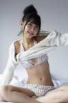 bed bikini cleavage kashiwagi_yuki ponytail sweater swimsuit wpb_117 rating:Safe score:0 user:nil!