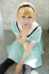 blonde_hair cosplay hairband higurashi_no_naku_koro_ni houjou_satoko pantyhose sailor_uniform saki school_uniform rating:Safe score:0 user:nil!