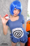 ahoge blue_hair cosplay jumper kaieda_kae pokemon poliwag thighhighs rating:Safe score:0 user:nil!