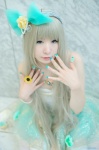 blonde_hair cosplay dress hairbow makise_anji original rating:Safe score:2 user:nil!