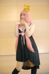 cosplay crown dress kneesocks megurine_luka necklace pantyhose pink_hair sheer_legwear shirato_miyuki vocaloid rating:Safe score:0 user:pixymisa