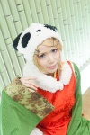 blonde_hair blouse blue_eyes capri_pants cosplay kagamine_rin keito panda_hat vocaloid rating:Safe score:0 user:pixymisa
