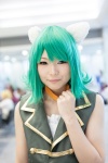 animal_ears bell choker cosplay dress green_hair gumi shiwa_makoto vest vocaloid rating:Safe score:0 user:pixymisa
