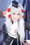 amatsukaze_(kantai_collection) cosplay hat irori_(ii) kantai_collection one_glove sailor_dress twintails white_hair rating:Safe score:1 user:nil!
