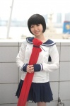 cosplay ga-rei_zero katana pleated_skirt sailor_uniform school_uniform skirt sword tsuchimiya_kagura umitsuki_ryou rating:Safe score:0 user:nil!