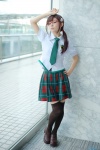 blouse cosplay glasses hairband maitako makinami_mari_illustrious neon_genesis_evangelion pleated_skirt rebuild_of_evangelion school_uniform skirt thighhighs tie twintails zettai_ryouiki rating:Safe score:1 user:nil!