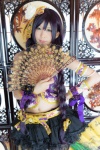 armband corset cosplay fan hairbow hello!_aki_love_live!_participation itsuki_akira love_live!_school_idol_project purple_hair toujou_nozomi tutu twin_braids rating:Safe score:0 user:nil!