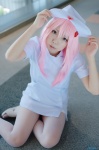cosplay dress guilty_crown nurse nurse_cap nurse_uniform pantyhose pink_hair souna yuzuriha_inori rating:Safe score:1 user:nil!