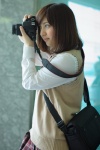 blouse bowtie camera misosoup pleated_skirt skirt sweater rating:Safe score:0 user:pixymisa