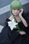 cc choker code_geass cosplay flower gown green_hair hair_ribbons shirayuki_himeno rating:Safe score:0 user:nil!