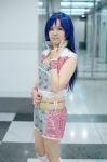 blazer blue_hair boots cosplay croptop idolmaster kisaragi_chihaya minazuki_syoun miniskirt skirt rating:Safe score:0 user:pixymisa