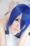 ahoge bikini blue_hair cleavage cosplay denim ikkitousen kanu_unchou kibashi shorts swimsuit rating:Safe score:0 user:nil!