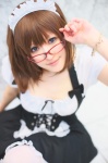 apron corset cosplay dress glasses hairband hoshino_kana maid maid_uniform original thighhighs rating:Safe score:1 user:nil!